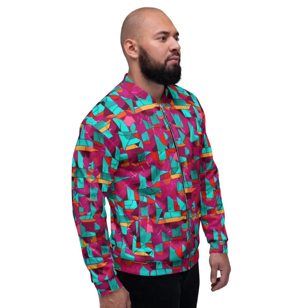 Neon Quilt on Bomber Jacket — Right