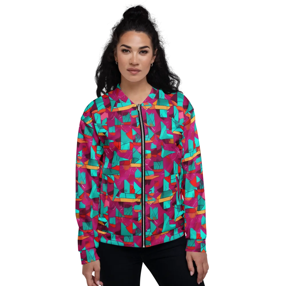 Neon Quilt on Bomber Jacket — Front