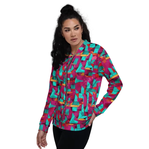 Neon Quilt on a Bomber Jacket