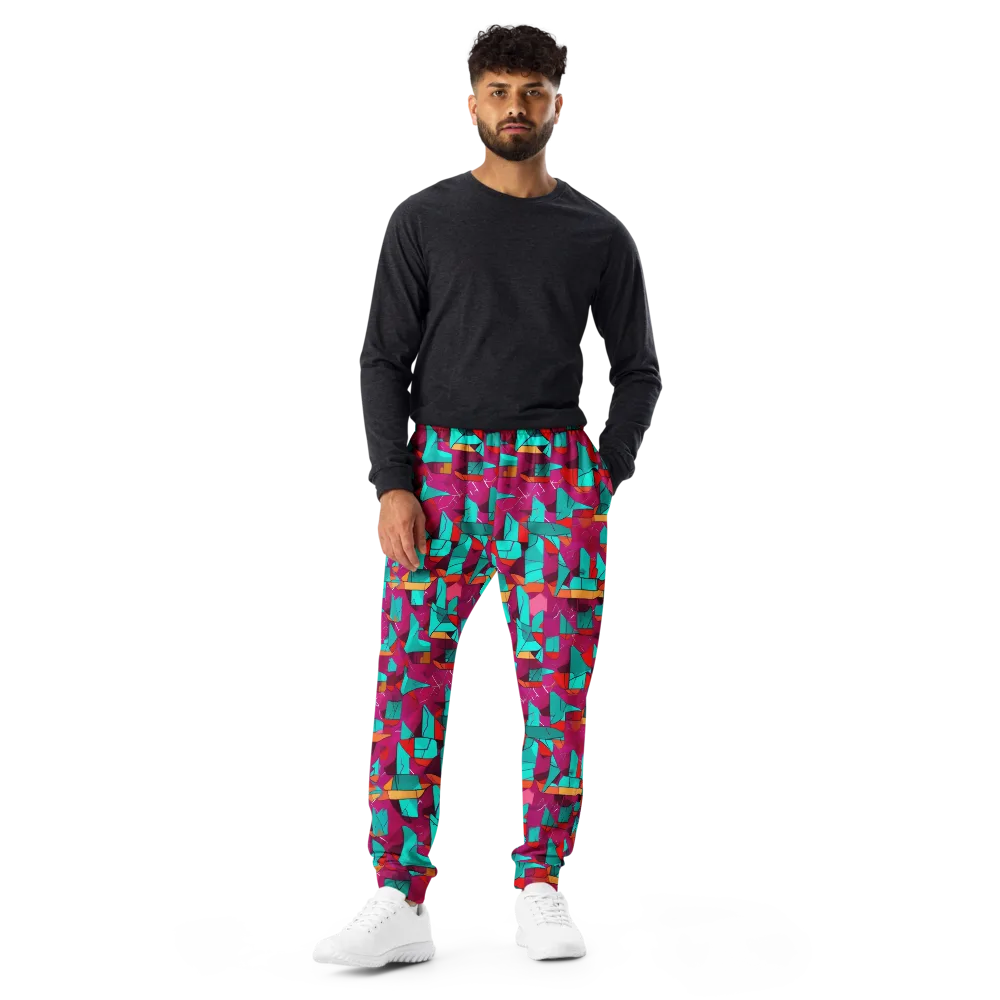 Neon Quilt on Men's Joggers — Front