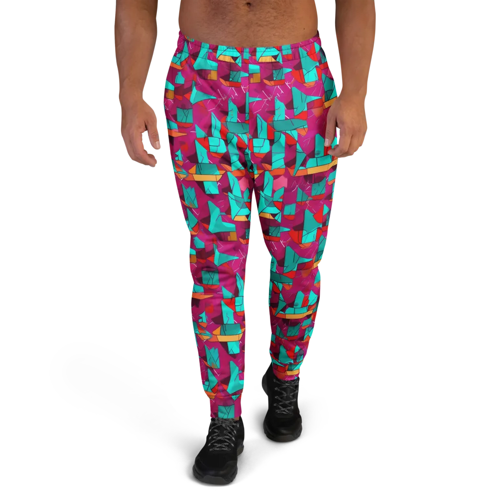 Neon Quilt on Men's Joggers — Front