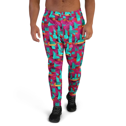 Neon Quilt on a Men's Joggers
