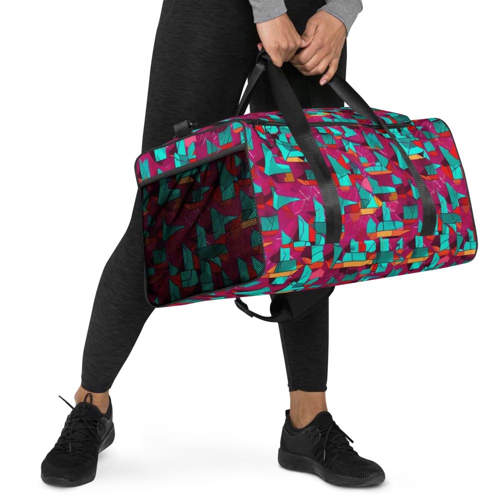 Neon Quilt on Duffle Bag — Right Front