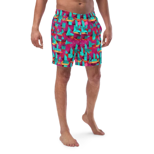 Neon Quilt on a Swim Trunks