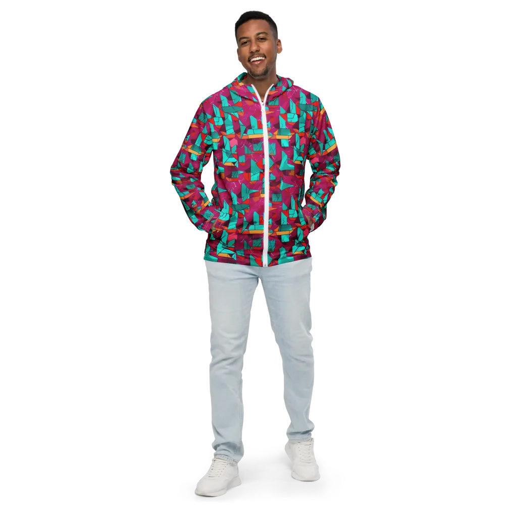 Neon Quilt on Men's Windbreaker — Front