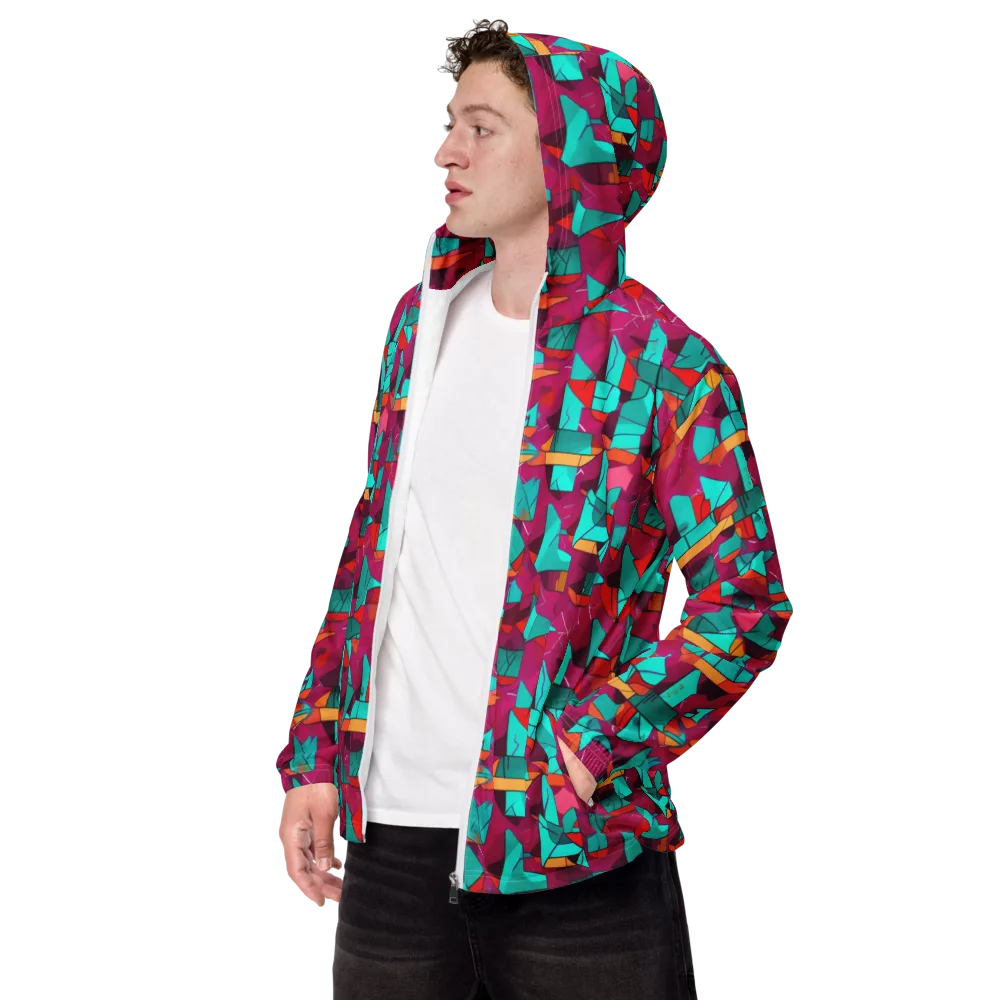 Neon Quilt on Men's Windbreaker — Left Front