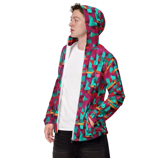 Neon Quilt on a Men's Windbreaker