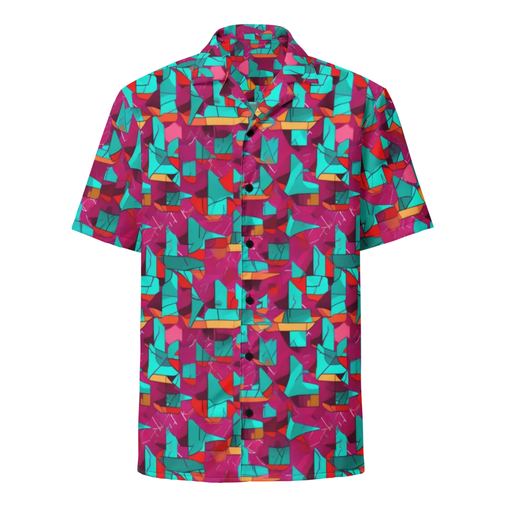 Neon Quilt on Button Shirt — Front