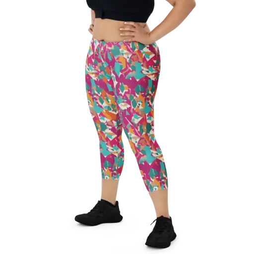 Carnival Static on a Capri Leggings