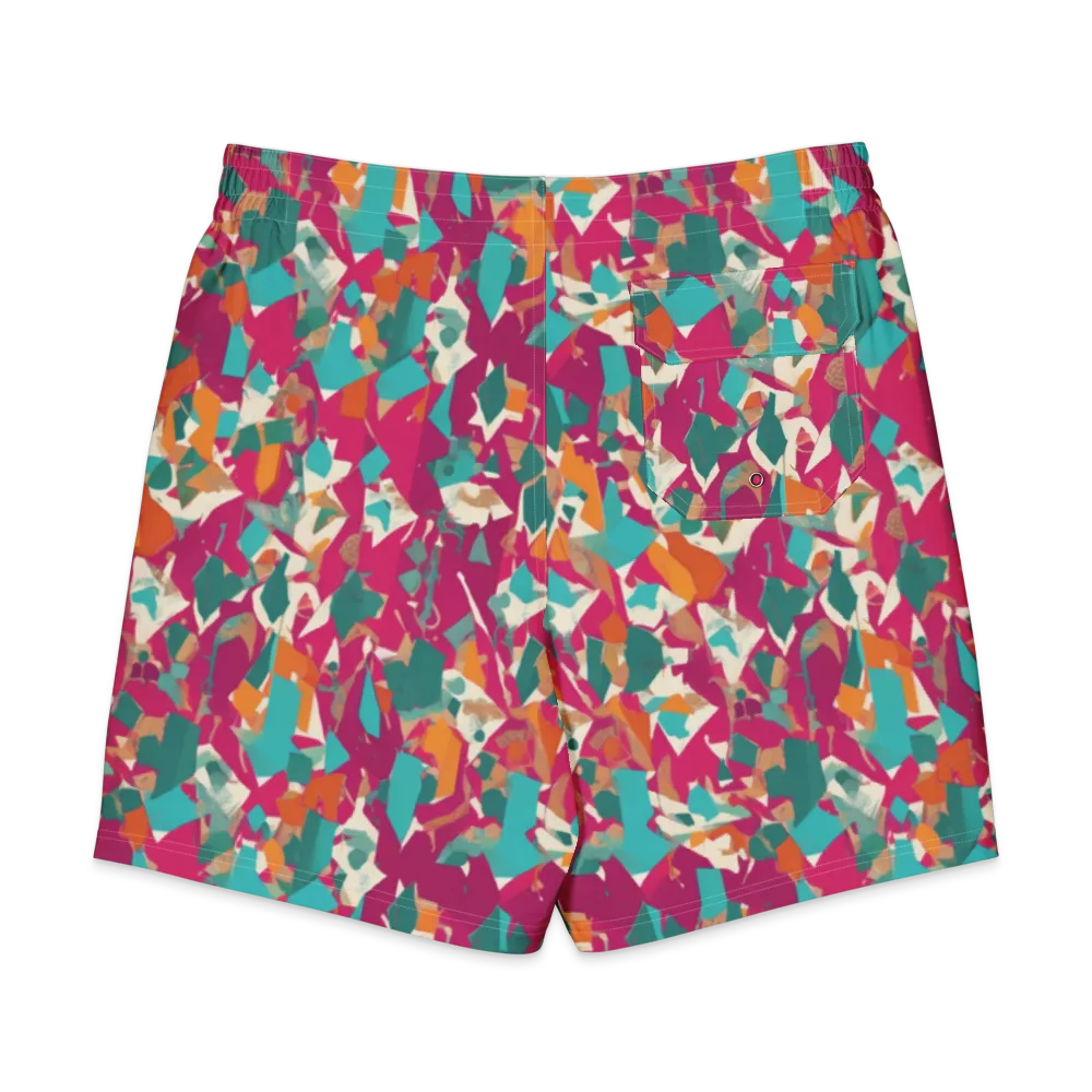 Carnival Static on Men's Board Shorts — Back