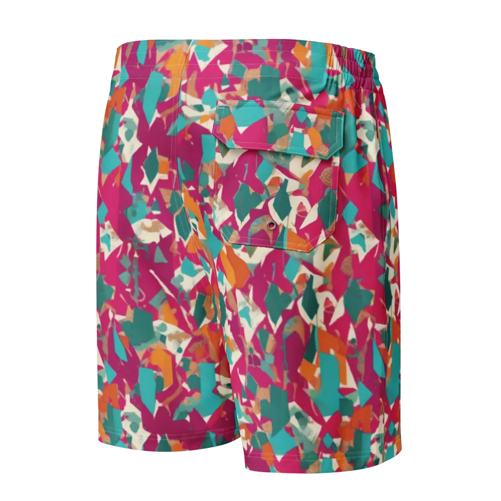Carnival Static on Men's Board Shorts — Back