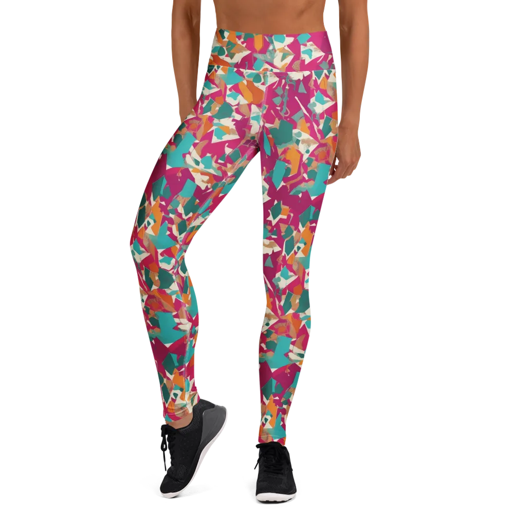 Carnival Static on Yoga Leggings — Front