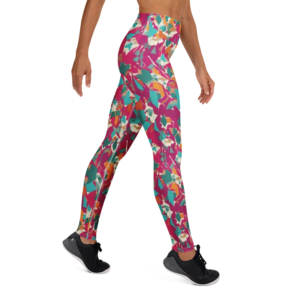 Carnival Static on Yoga Leggings — Right