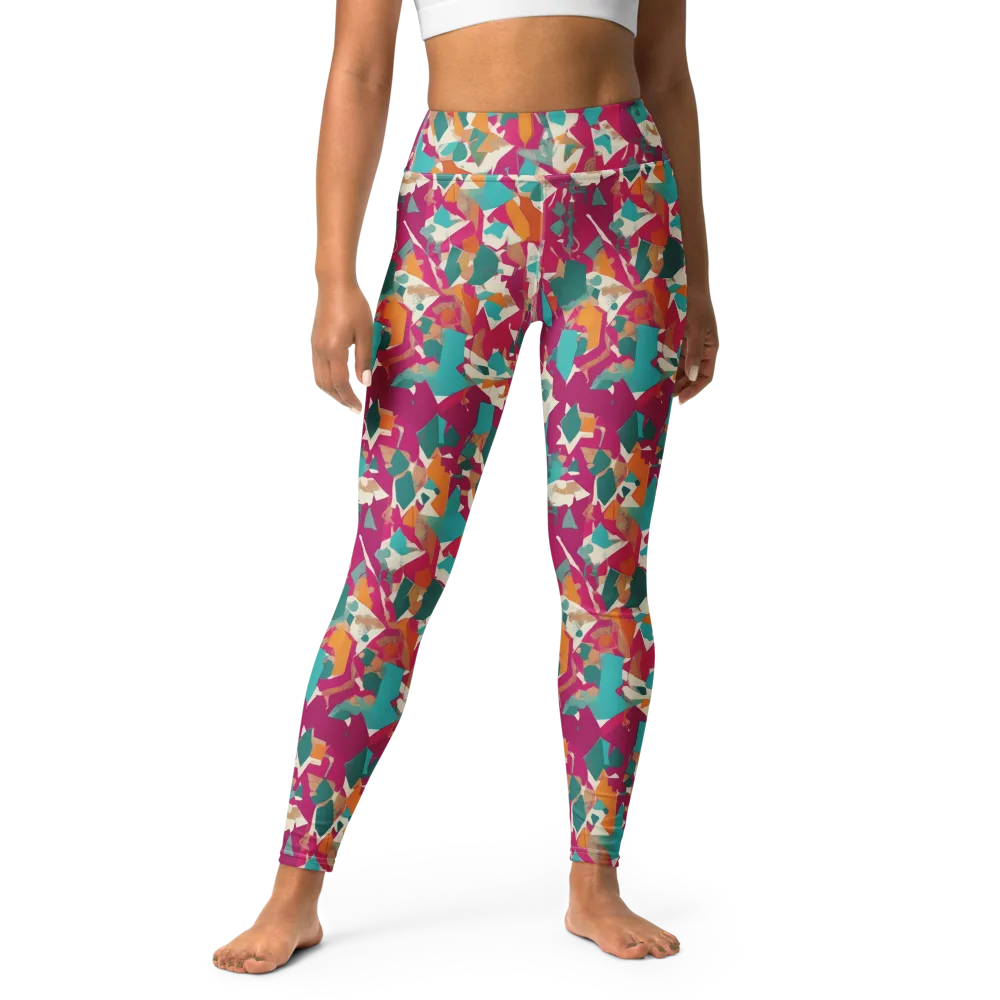 Carnival Static on Yoga Leggings — Front
