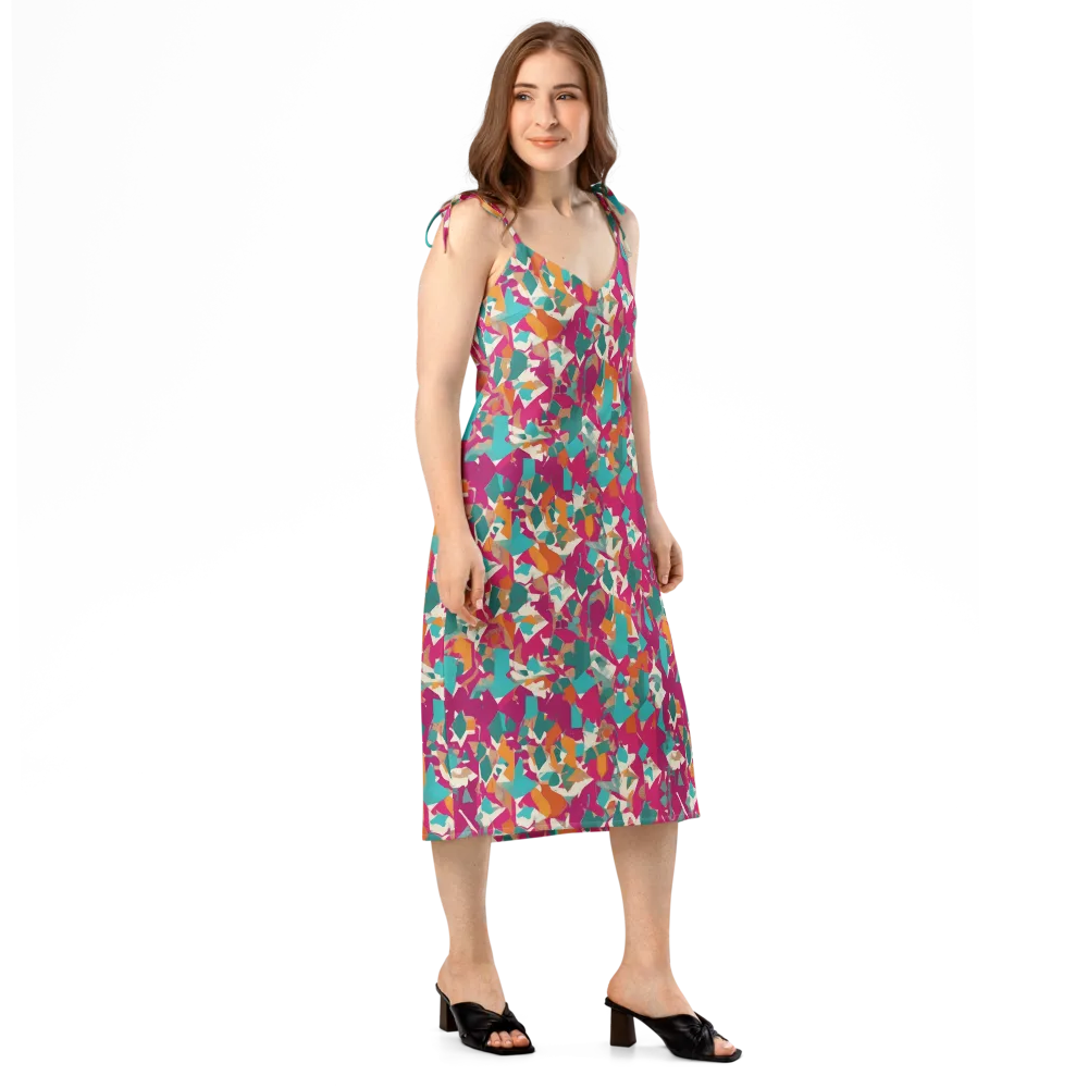 Carnival Static on Slip Dress — Right Front