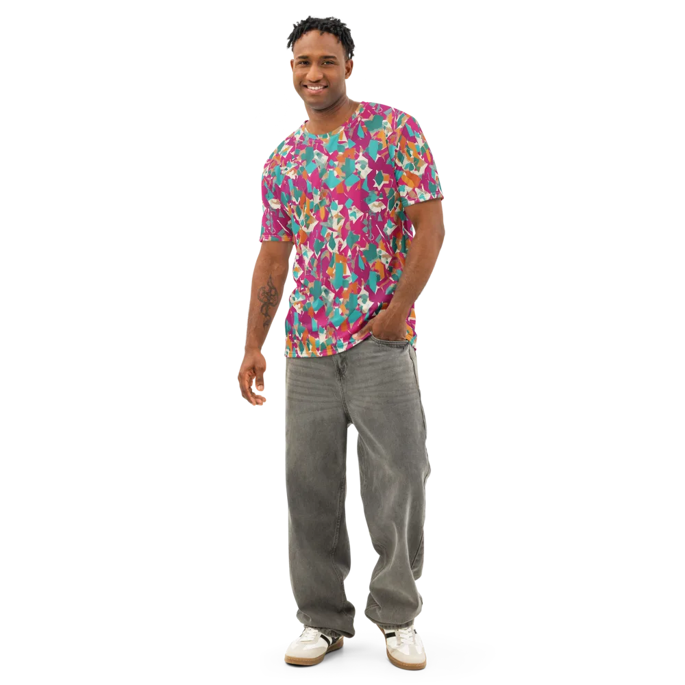 Carnival Static on Men's Cotton Crew Neck T-Shirt — Front