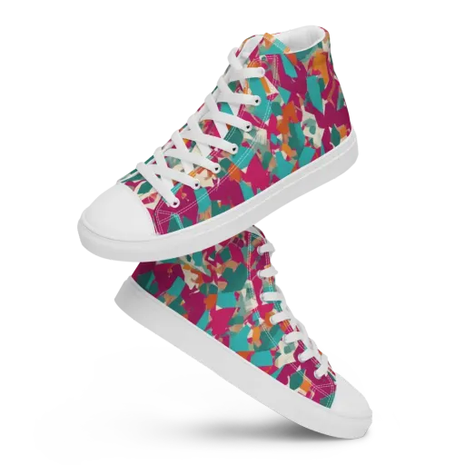 Carnival Static on a Men's High Top Canvas Shoes