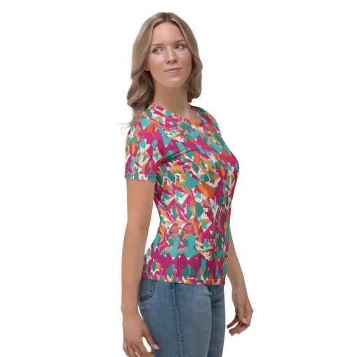 Carnival Static on a Women's Crew Neck T-Shirt