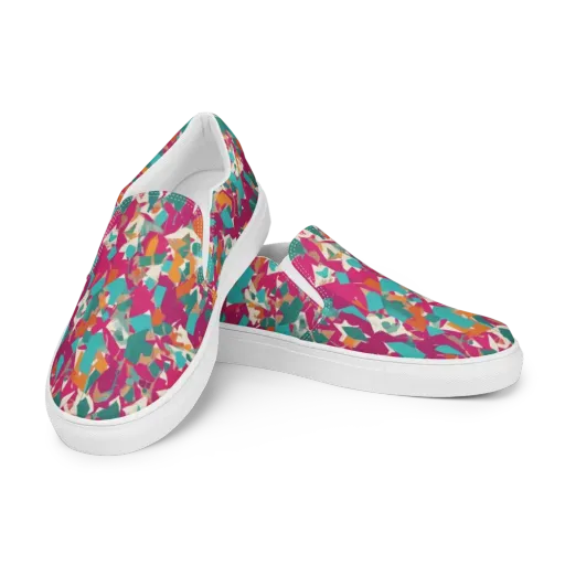 Carnival Static on a Men's Slip-On Canvas Shoes