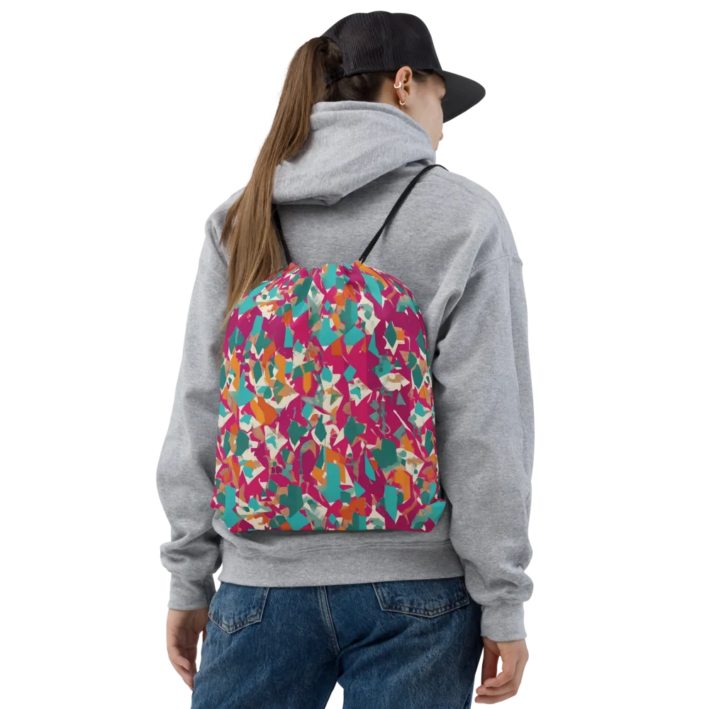 Carnival Static on Drawstring Bag — Front