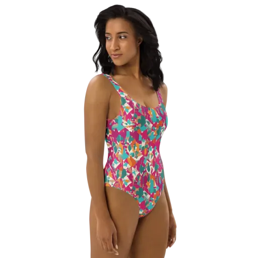 Carnival Static on a One-Piece Swimsuit