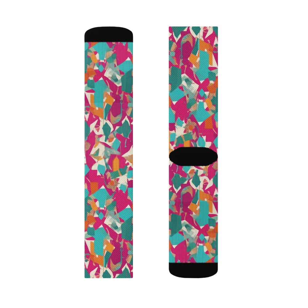 Carnival Static on Socks — Right Sock