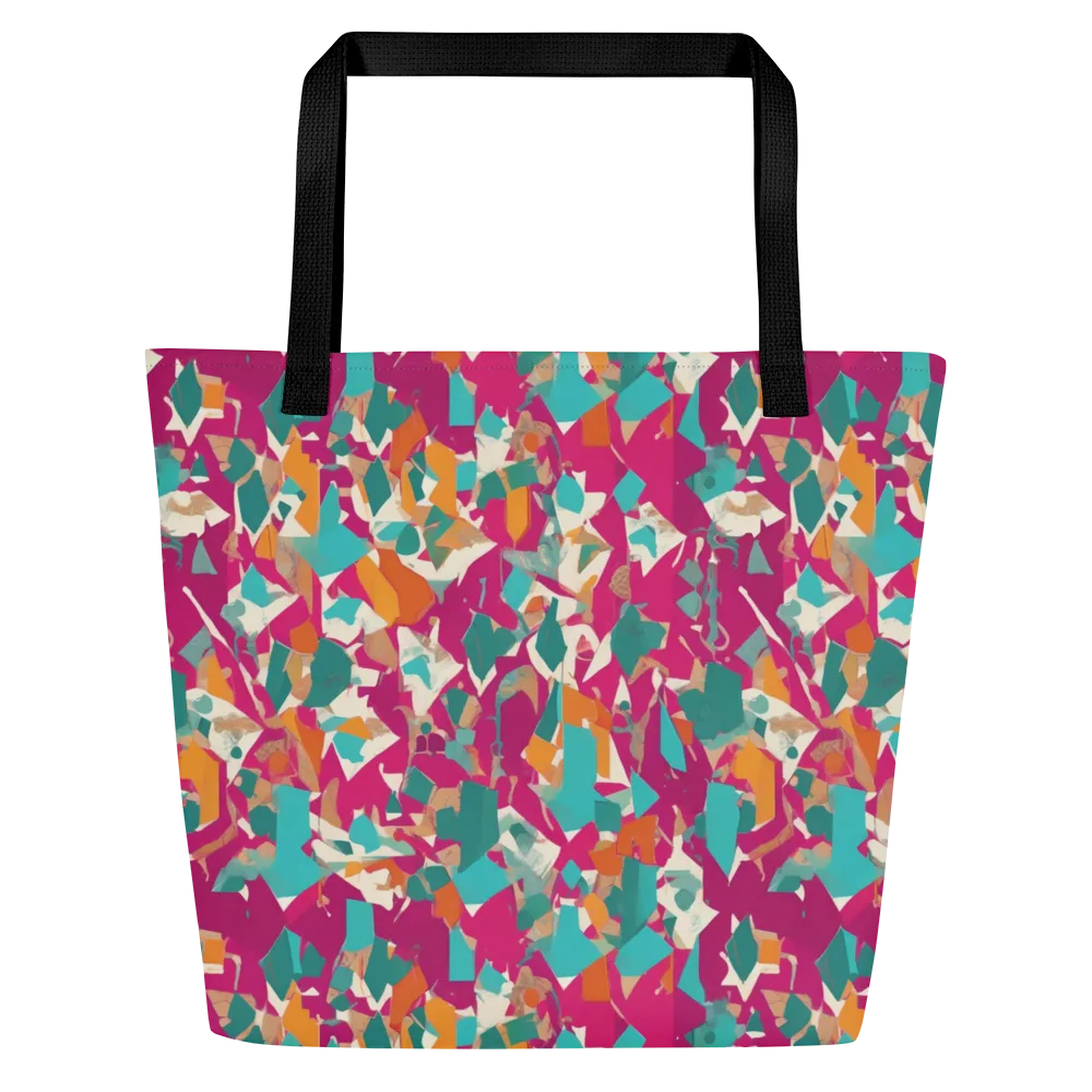 Carnival Static on Large Tote Bag W/ Pocket — Front