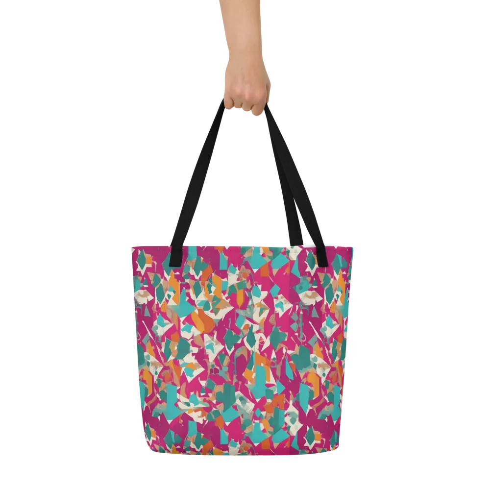 Carnival Static on Large Tote Bag W/ Pocket — Front
