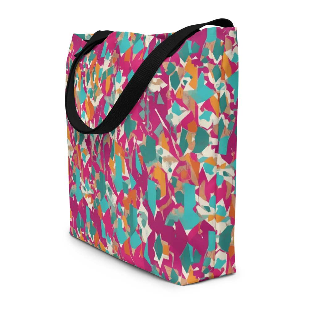 Carnival Static on Large Tote Bag W/ Pocket — Front