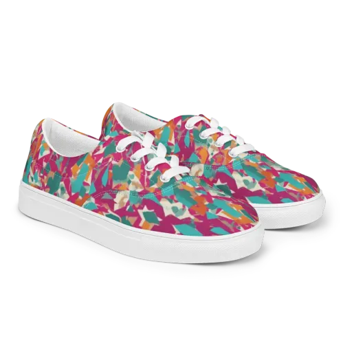 Carnival Static on a Men's Lace-Up Canvas Shoes