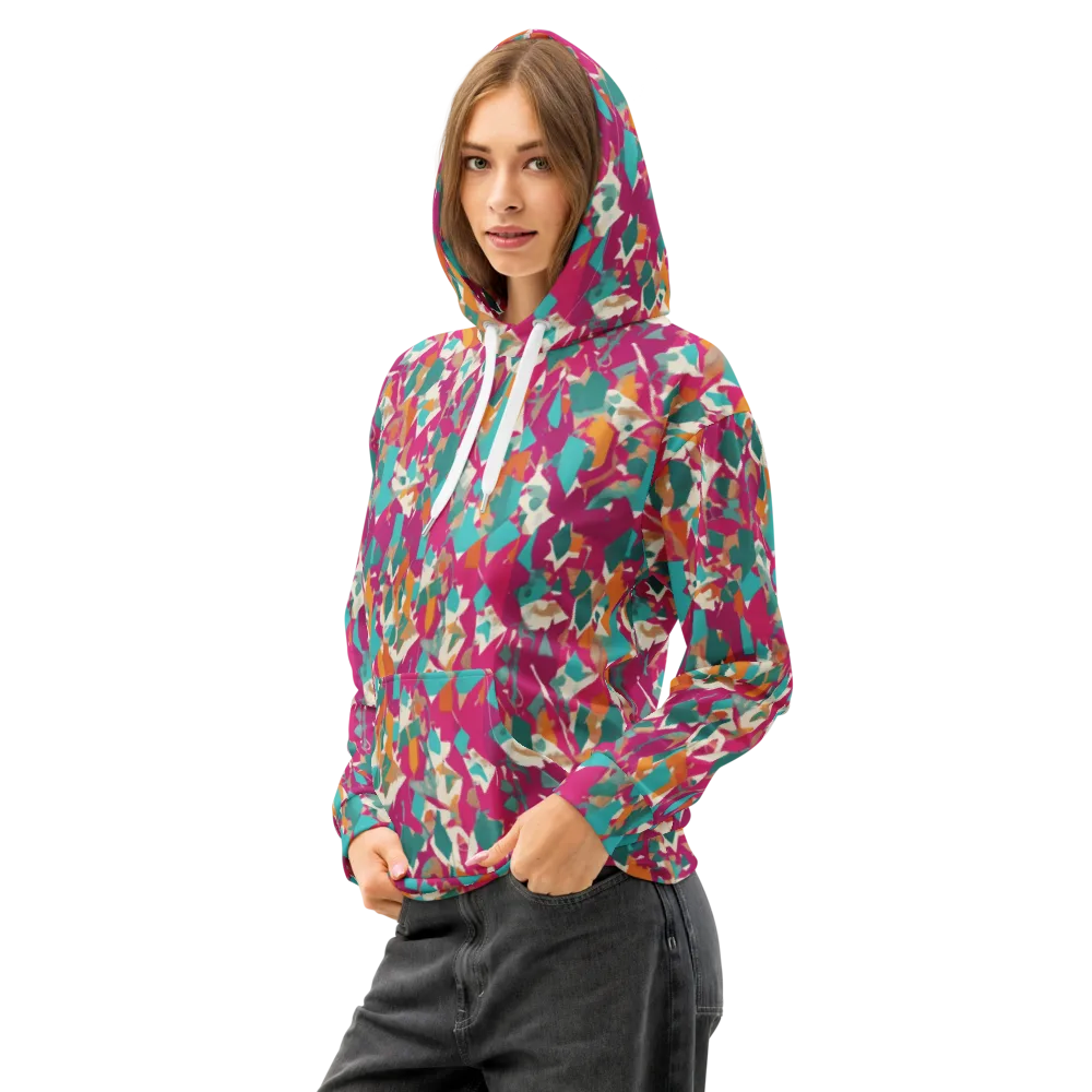 Carnival Static on Cotton Hoodie — Left Front