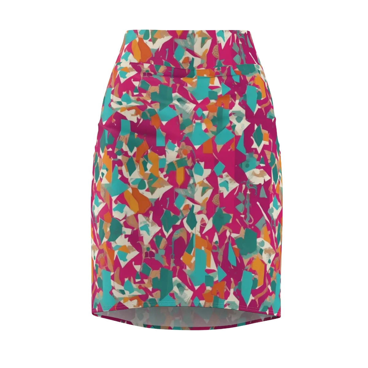 Carnival Static on Pencil Skirt — Front