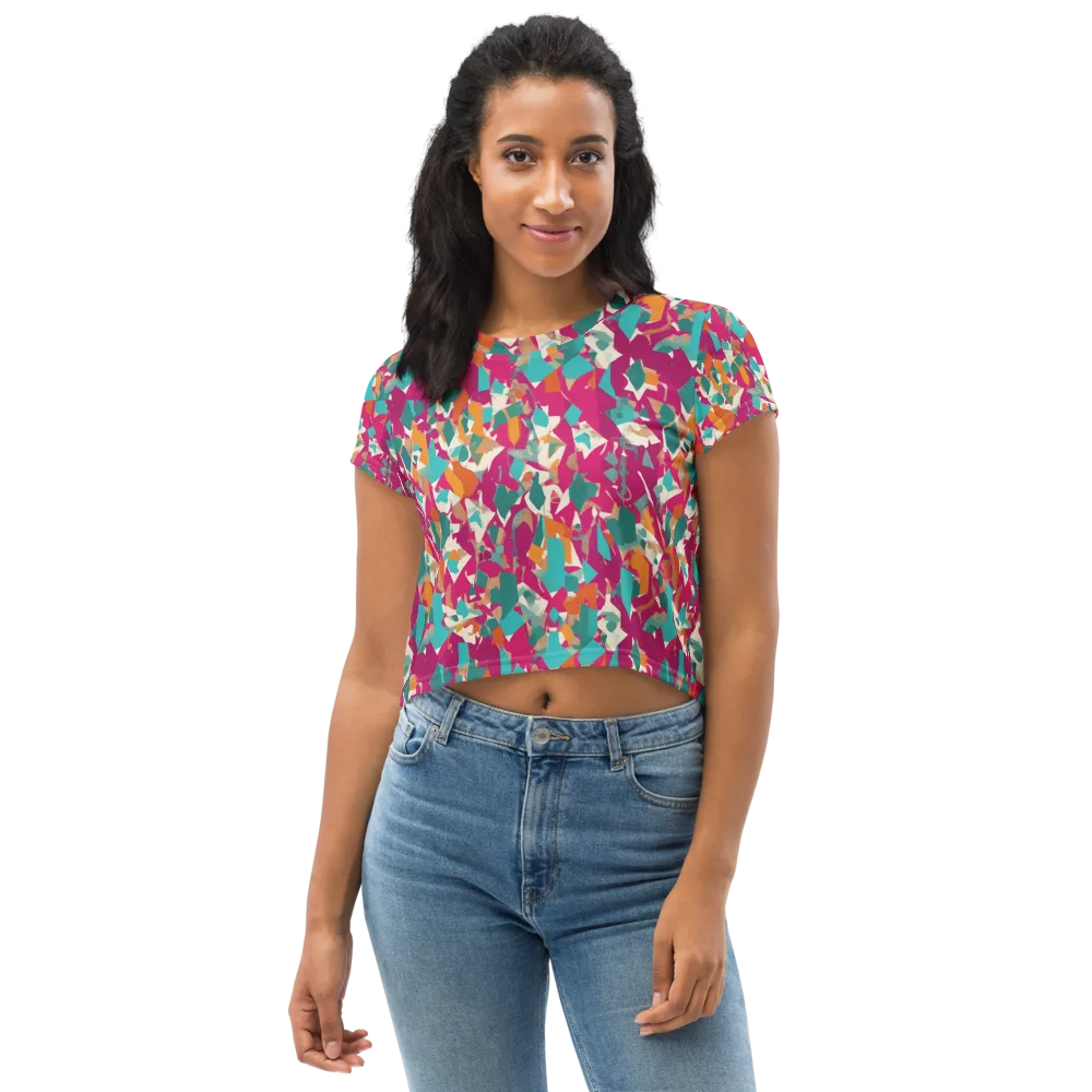 Carnival Static on Crop Tee — Front