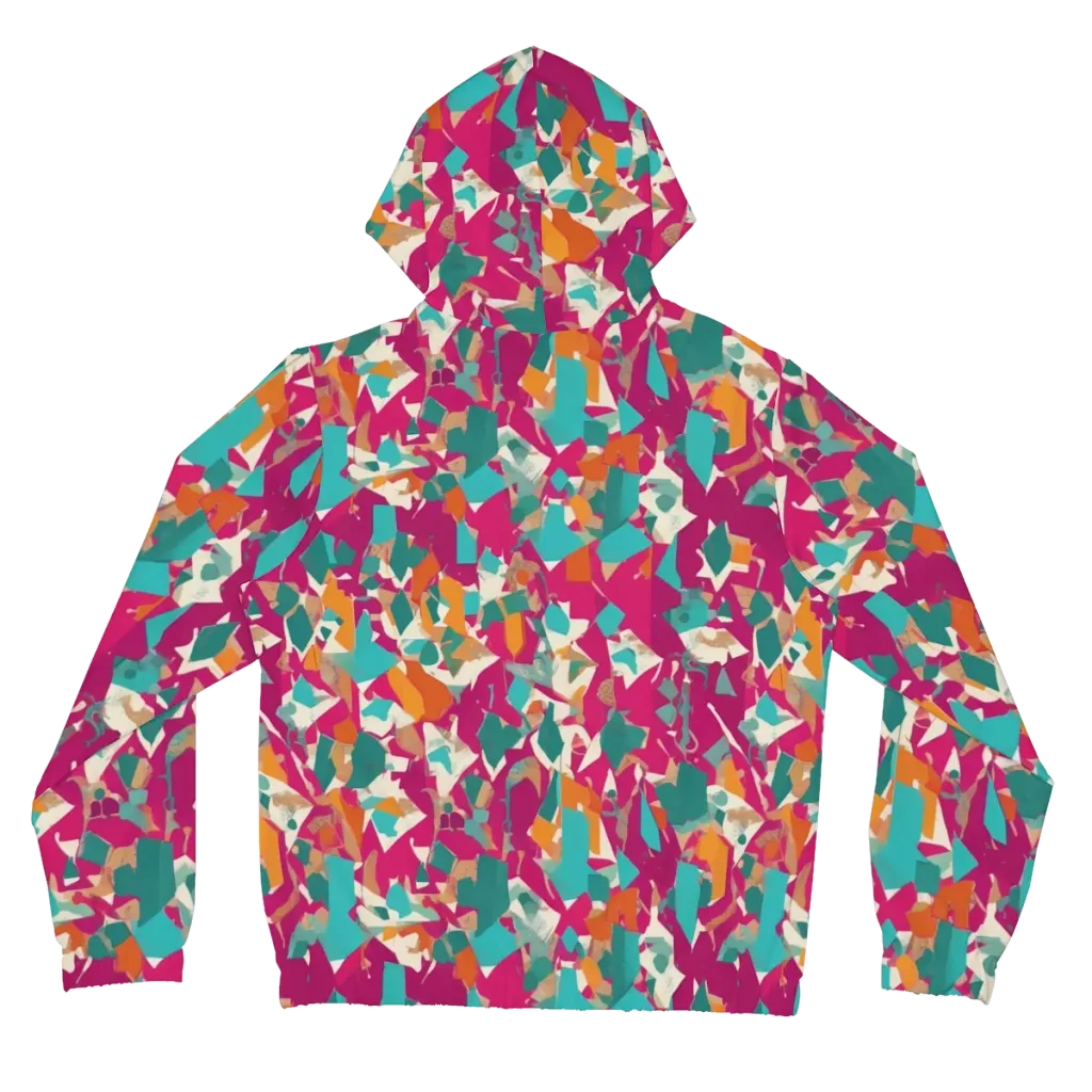 Carnival Static on Women's Full-Zip Hoodie — Back