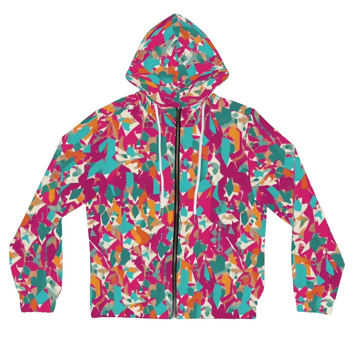 Carnival Static on Women's Full-Zip Hoodie — Front