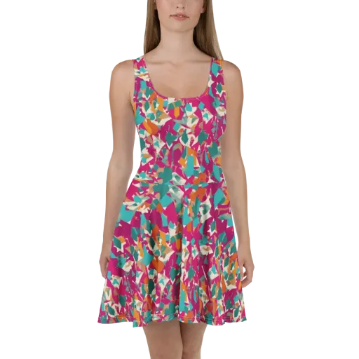 Carnival Static on a Skater Dress