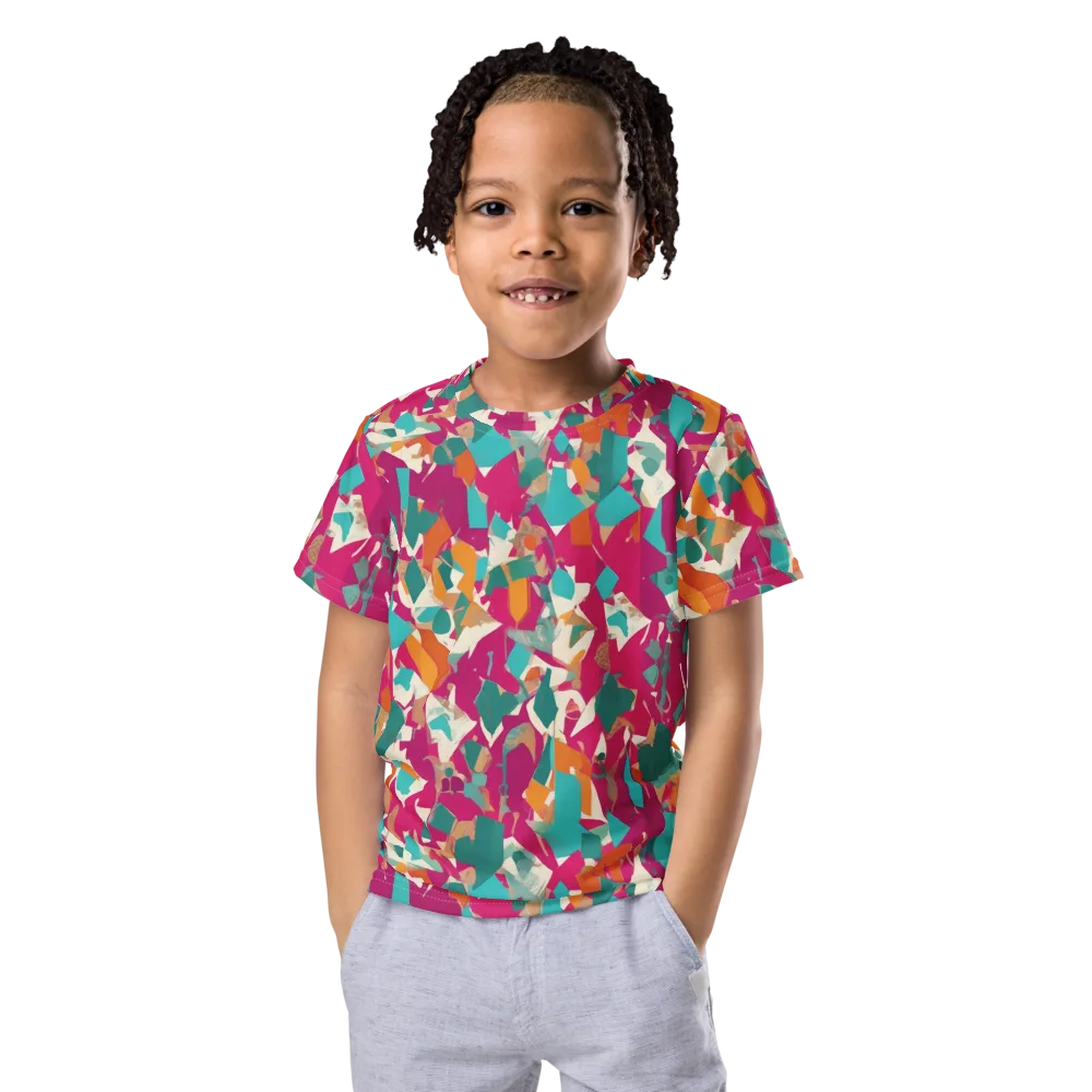 Carnival Static on Kids Crew Neck T-Shirt — Front