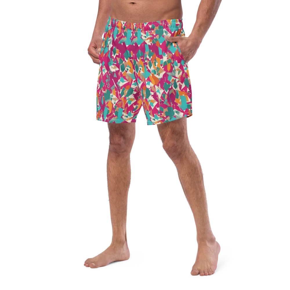 Carnival Static on Swim Trunks — Left Front