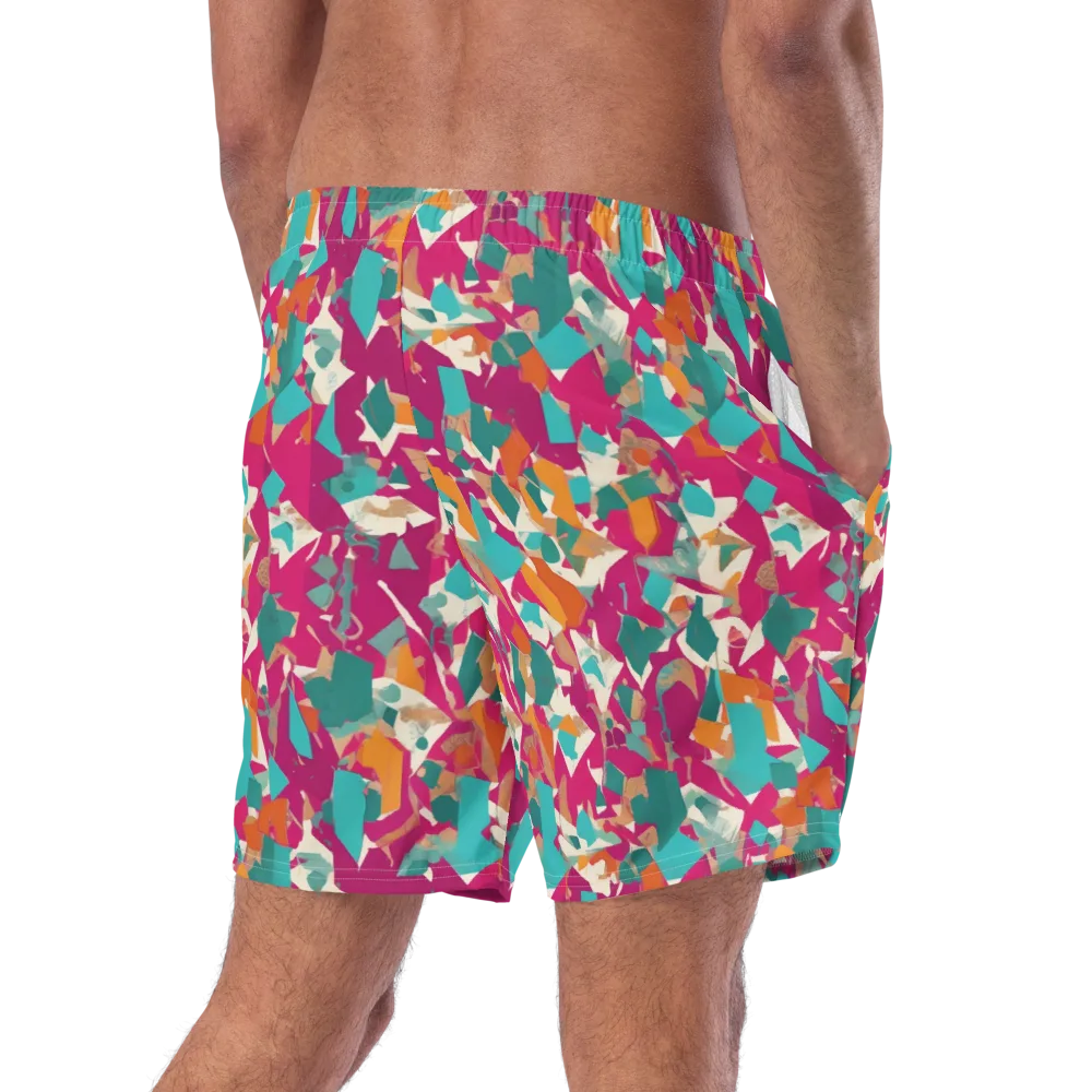 Carnival Static on Swim Trunks — Right Back