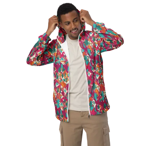 Carnival Static on a Men's Windbreaker