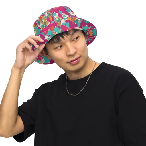 Carnival Static on a Reversible Bucket Hat