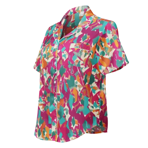 Carnival Static on a Women's Short Sleeve Pajama Top