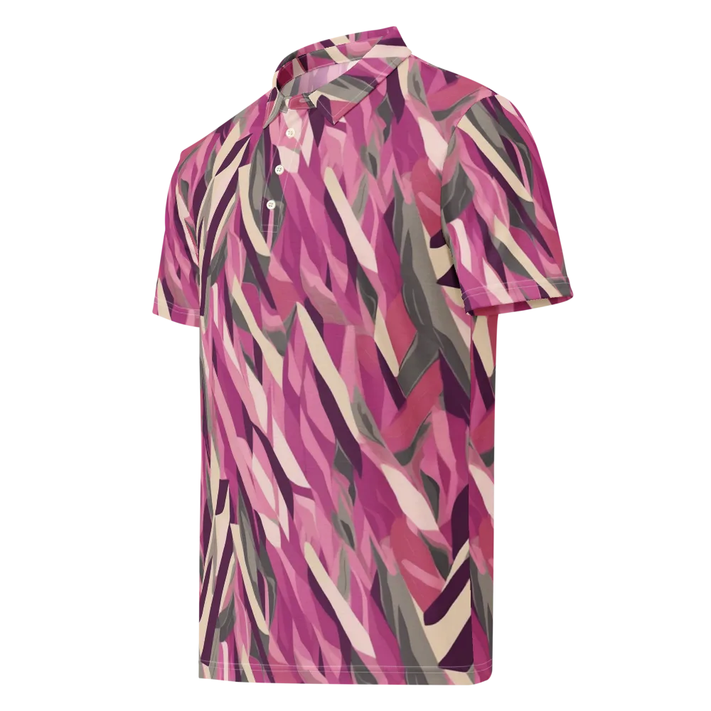Petal Static on Men's Slim Fit Polo Shirt — Left Front