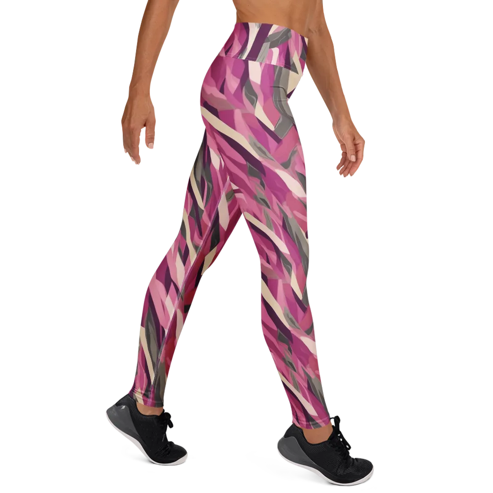 Petal Static on Yoga Leggings — Right
