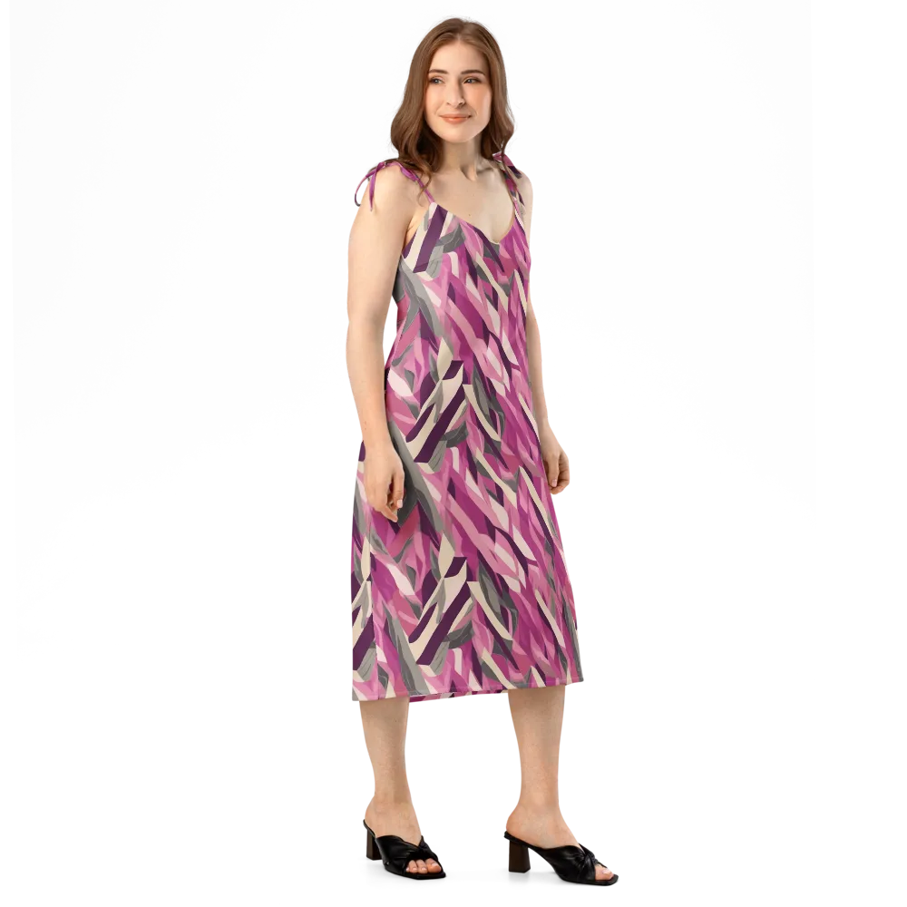 Petal Static on Slip Dress — Right Front