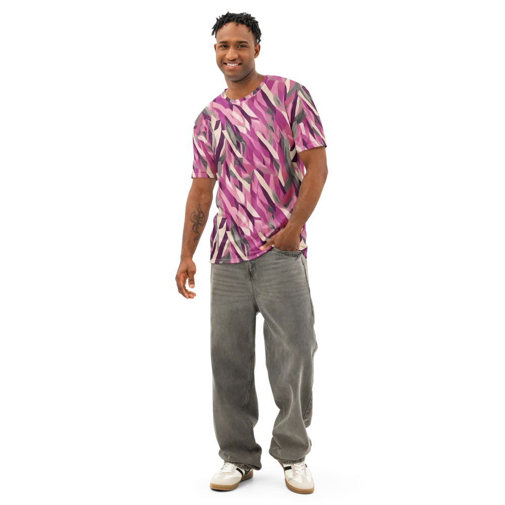 Petal Static on Men's Cotton Crew Neck T-Shirt — Front