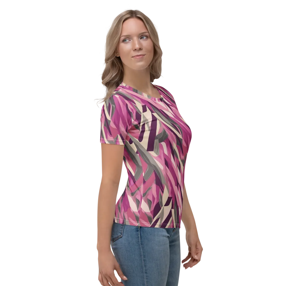 Petal Static on Women's Crew Neck T-Shirt — Right