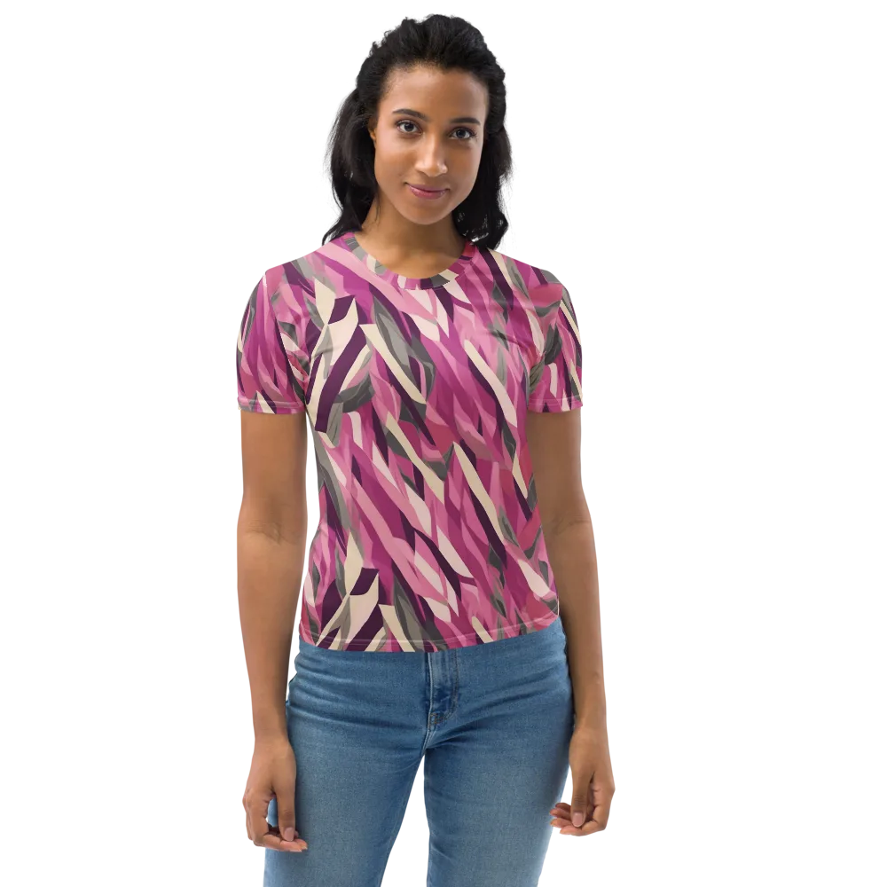 Petal Static on Women's Crew Neck T-Shirt — Front