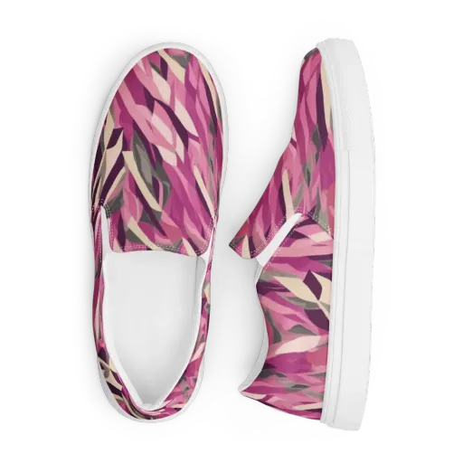 Petal Static on a Men's Slip-On Canvas Shoes