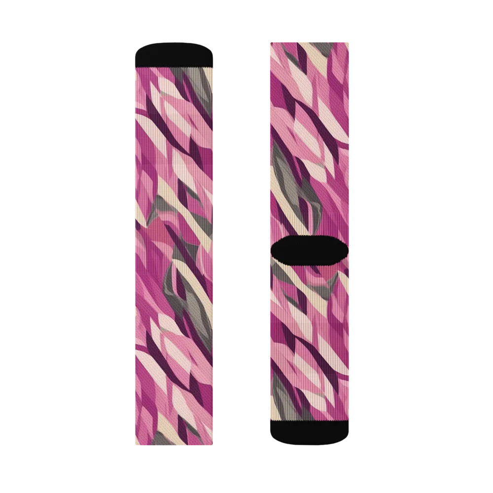 Petal Static on Socks — Right Sock